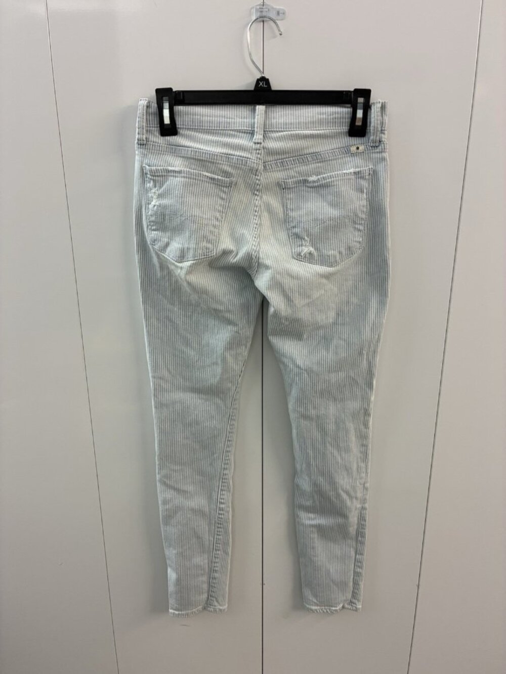 Lucky Brand Brooke Capri Jeans Womens Size 2/26‎ Striped Distressed Skinny